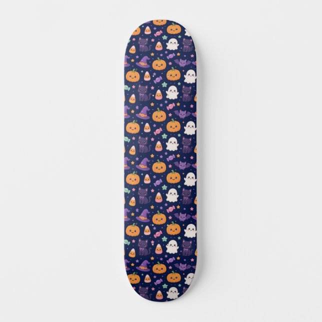 Skate Padrão fofo de Halloween  (Frente)