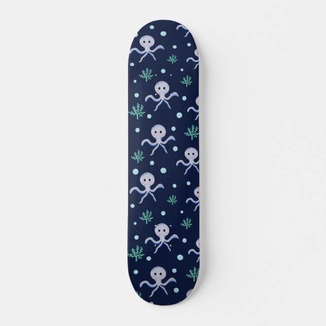 Skate Padrão Fofo de Polvo (Frente)