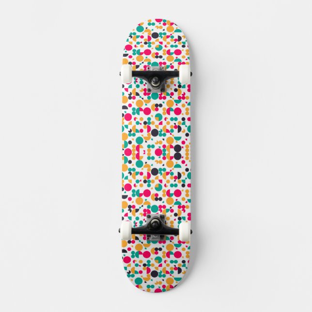 Skate Padrão geométrico colorido design All-Over-Impress (Frente)