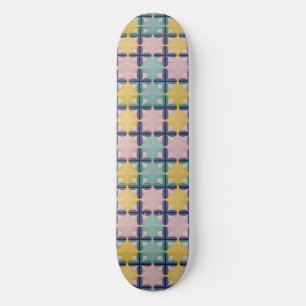 Skate Padrão Geométrico Com Cores Vivas