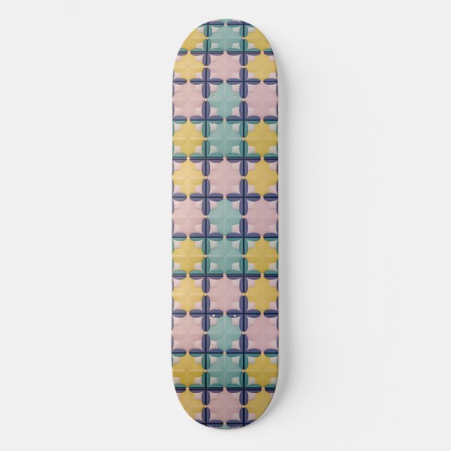 Skate Padrão Geométrico Com Cores Vivas (Frente)