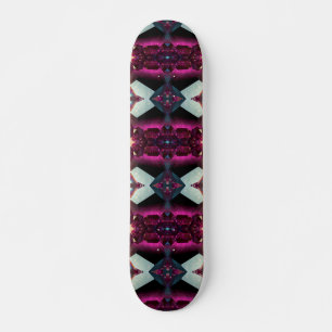 Skate Padrão Geométrico de Abstrato magenta rosa-quente 