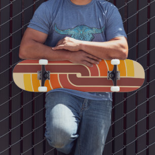 Skate Padrão Geométrico do Estilo de Imagem Retroativa d