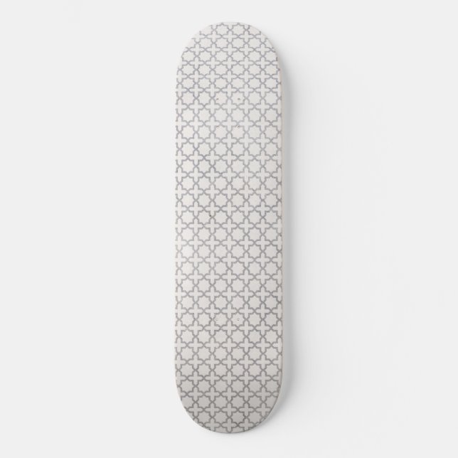 Skate Padrão geométrico islâmico bege (Frente)
