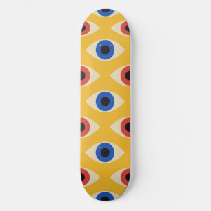 Skate Padrão Geométrico Moderno Abstrato Olho Mau Ousado