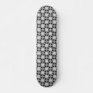 Skate Padrão Geométrico Monocromático Moderno Verificado