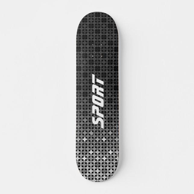 Skate Padrão geométrico preto e branco (Frente)