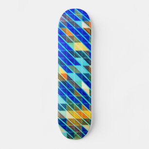 Skate Padrão LEGAL Amarelo Azul Laranja