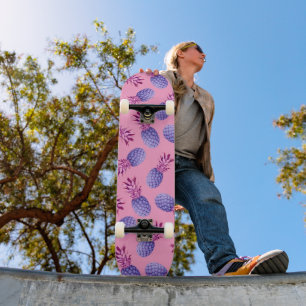 Skate Padrão Lilac e Pineanases Rosa