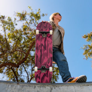 Skate Padrão Líquido Ondulado Rosa Escuro