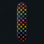 Skate Padrão moderno de Shimmer do Ponto Glitter do Arco<br><div class="desc">Este design moderno apresenta um padrão colorido de pontos brilhantes do arco-íris #skate #skateboard #skateboard #skater #esporte #divertido #ao ar livre #arco-íris #glitter #girly #lgbt #orgulho</div>