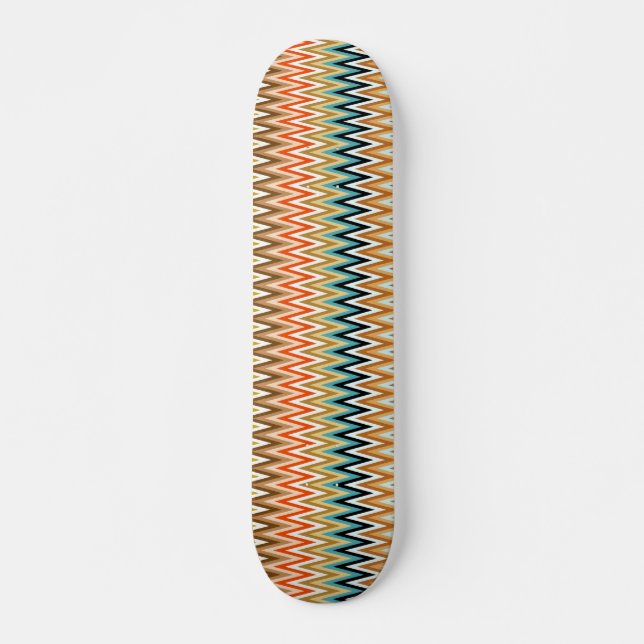 Skate Padrão multicolorido Zigzag (Frente)