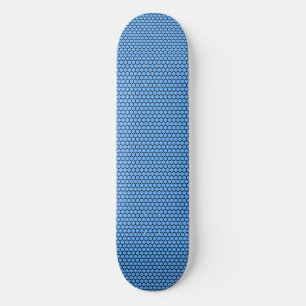 Skate Padrão Preto Azul Hexágono