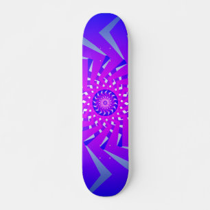 Skate Padrão Radial Psicodélico: Arte Vetorial: Skateboa