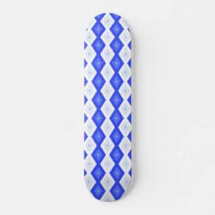 Skate Padrão real de diamante azul