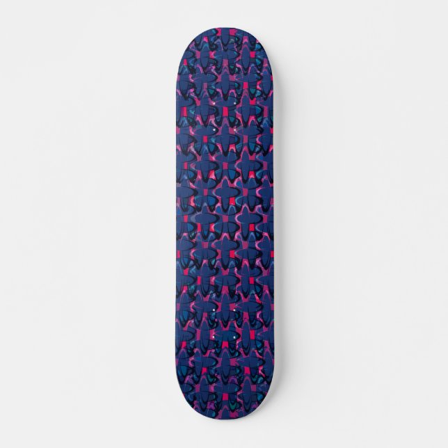 Skate Padrão retroativo azul e rosa (Frente)
