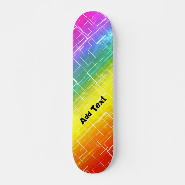 Skate Padrão Rustic Rainbow (Frente)