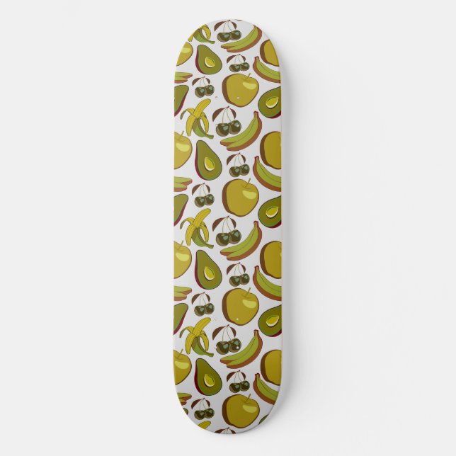 Skate Padrão sem costura de fruta tropical amarelo e bra (Frente)