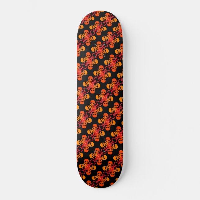 Skate Padrão Skulls & Crossbones (Frente)