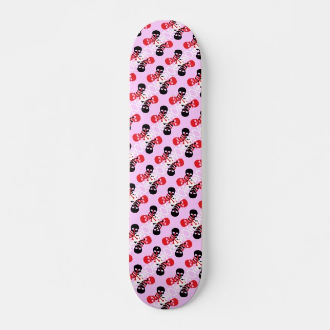 Skate Padrão Skulls & Crossbones (Frente)