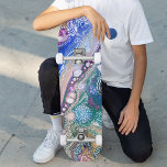 Skate Padrão Tribal Colorido Moderno de Na moda Moderno<br><div class="desc">Este design moderno apresenta um padrão tríbal escrito #padrão tribal #étnico #arte #nativa #tribalart #marble #sílaba #azul #teal #ouro #personalizado #personalizado #personalidades #skate #skateboards #skateboard #esporte #esporte #esporte #esporte #jato #presentes #moda #costume #natal #jristmas #aniversários #giftsforher #giftsforhim #giftsforhim</div>