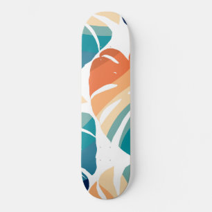 Skate Padrão Tropical Monstera Retro Vibes #1 #tropical