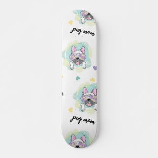 Skate Padrão Tropical Pug