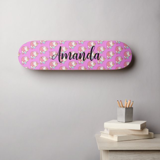 Skate padrão Unicorn (Arte de parede (Horz))