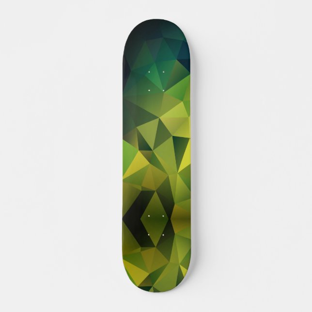 Skate Padrão verde amarelo, polígono (Frente)