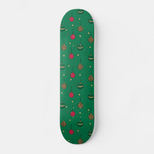 Skate Padrão Verde de Baubles de Enfeites de natal único
