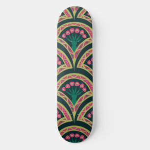Skate padrão verde em forma de concha
