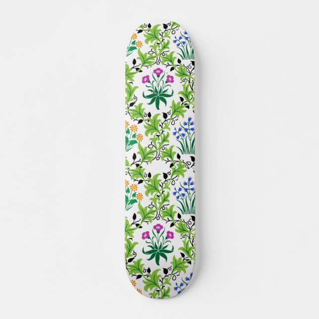 Skate Padrão Verde Floral - 15232 (Frente)