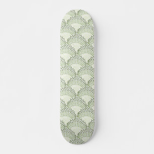 Skate Padrão Verde Ombre Gradiente Pontos Ondulados 