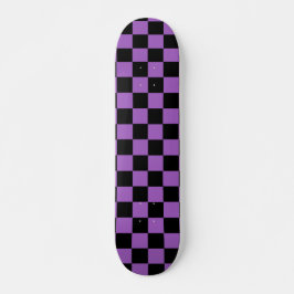Skate Padrão verificado em lavanda e preto