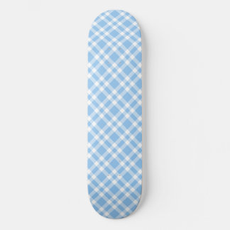 Skate Padrão Xadrez Azul Branco