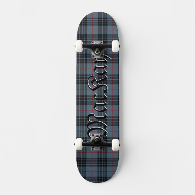 Skate Padrão Xadrez Mackay Blue Tartan (Frente)