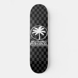 Skate Padrão Xadrez Preto e Cinza
