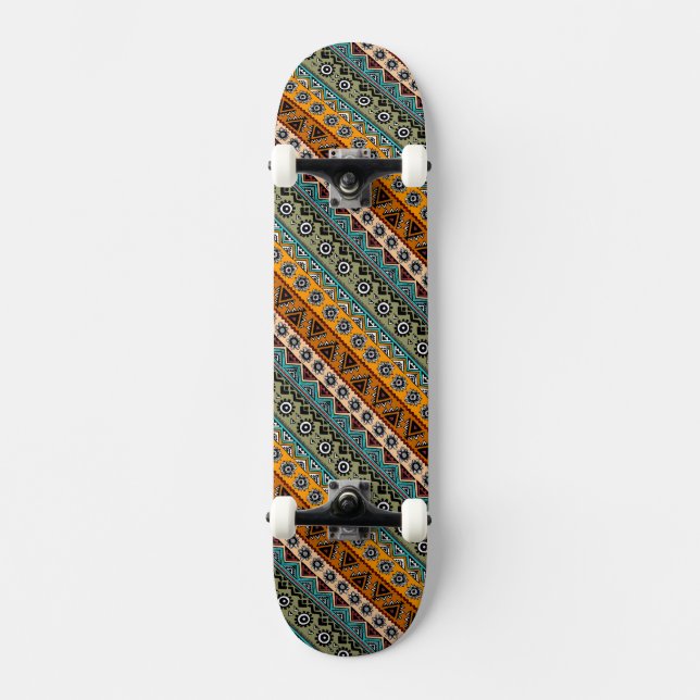 Skate Padrões aztec coloridas (Frente)