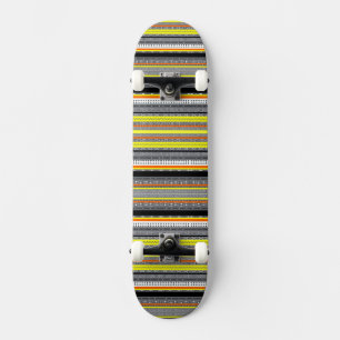 Skate Padrões aztec laranja-cinza