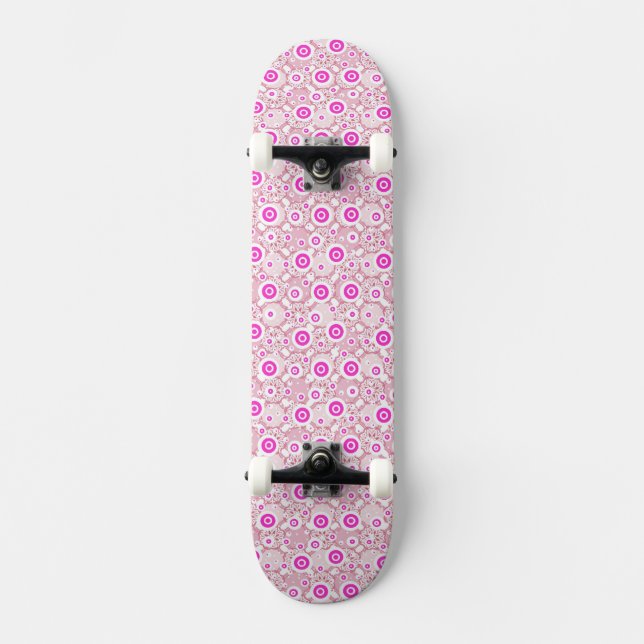 Skate Padrões cor-de-rosa abstratos adoráveis (Frente)