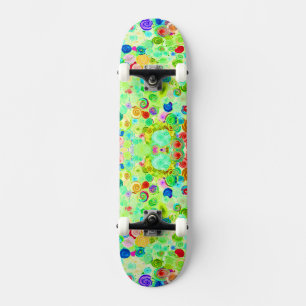 Skate Padrões de cosmos espiral coloridos fofos
