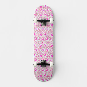 Skate Padrões de pontos cor-de-rosa abstratos fofos