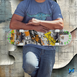 Skate Padrões Design e Abstrato com inspiração no grafit