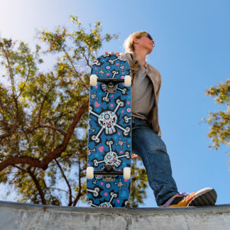 Skate Padrões do crânio e dos Ossos Cuto Spooky