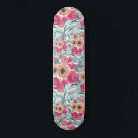 Skate Padrões Florais de Girassol de flor silvestre<br><div class="desc">Este país e um padrão fofo são perfeitos para a mulher da moda e na moda. Apresenta flores solares e flores silvestres amarelas, vermelhas, verdes em folha, verdes em florestas, pretas e cor-de-água rosa sobre um fundo branco simples. É a arte, a tendência, o sul, doce, único e moderno. Aproveite...</div>
