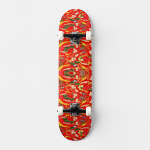 Skate Padrões florais de japonês coloridos e bonitos Cas