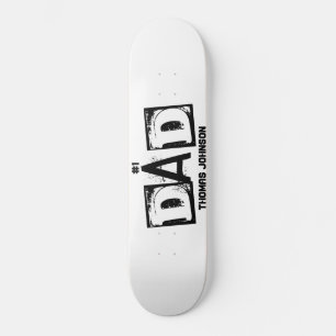 Skate pai 1 preto e branco personalizado