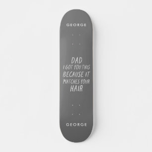 Skate Pai de cabelos de cinza engraçada da tipografia mo