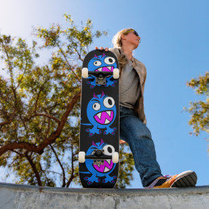 Skate Painéis de ALIENÍGENA AZUIS MONSTER FUNNY