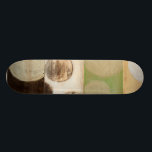 Skate Painel da Madeira de Tom Terrestre com Círculos<br><div class="desc">Criada por Norman Wyatt Jr., essa pintura foi feita utilizando o processo francês conhecido como Giclee para borrifar gotas de tinta em uma canvas. Perda-se nos círculos concêntricos, o derretimento das cores do tom da terra através da pintura, ou o aspecto do painel de madeira da peça. Uma compra de...</div>